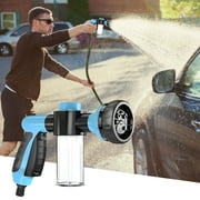 JingChun High Pressure Car Wash Brush Foam Gun,Garden Hose Nozzle Foam Cannon Bottle Soap Sprayer,Lawn, Car Wash, Cleaning,Patio, Pet Bathing Mother's Day